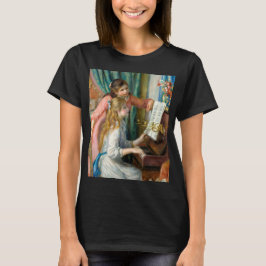 Renoir Två flickor vid pianot Tryck Musik Finkonst T Shirt