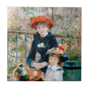 Renoir "två systrar (på terrassen) ", kakelplatta