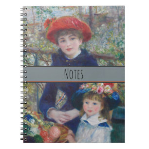 Renoir Två systrar terrass Fransk Impressionism Anteckningsbok