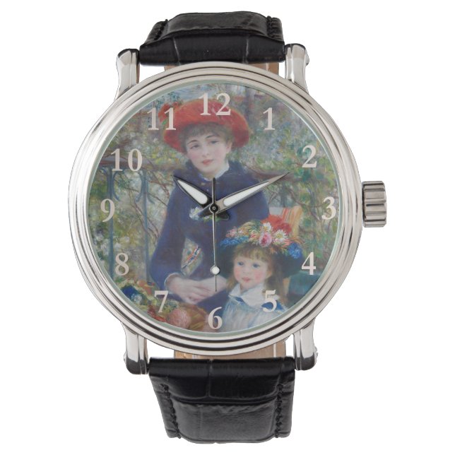 Renoir Två systrar terrass Fransk Impressionism  Armbandsur (Framsida)