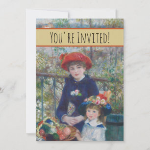 Renoir Två systrar terrass Fransk Impressionism Inbjudningar