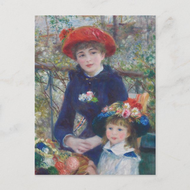 Renoir Två systrar terrass Fransk Impressionism  Vykort (Framsida)