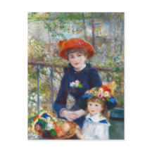 Renoir Two sisters on a terace C0402 Postcard