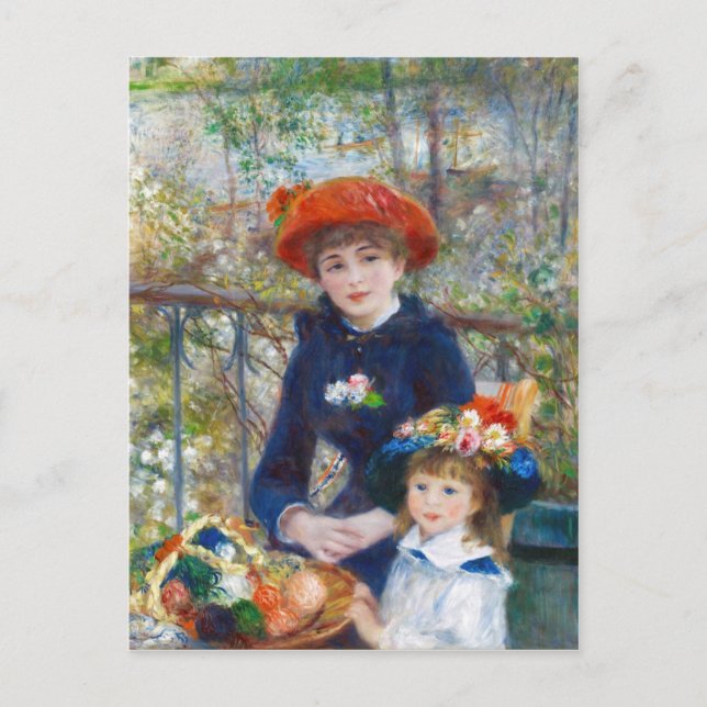 Renoir Two sisters on a terace C0402 Postcard Vykort (Framsida)
