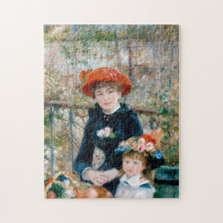 Renoir Two Sisters on Terrace Vintage Fine Art Pussel