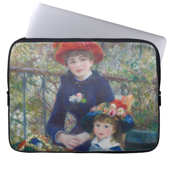 Renoir Two Sisters Terrace Fransk Impressionism Laptop Fodral (Framsidan)