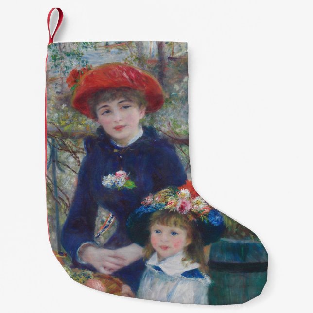 Renoir Two Sisters Terrace Fransk Impressionism Liten Julstrumpa (Framsidan)