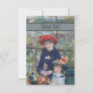 Renoir Two Sisters Terrace Fransk Impressionism Tack Kort