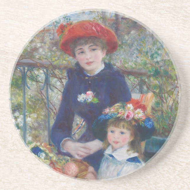 Renoir Two Sisters Terrace Fransk Impressionism Underlägg (Framsidan)