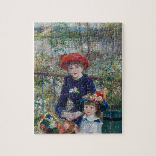 Renoir Two Sisters Terrace Impressionism País Pussel (Vertikal)