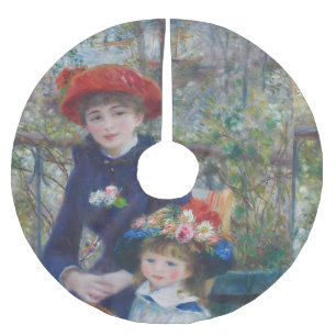Renoir Two Sisters Terrass Fransk Impressionism  Julgransmatta Borstad Polyester