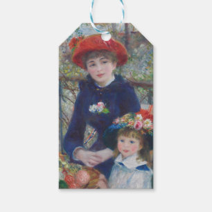 Renoir Two Sisters Terrass Fransk Impressionism  Presentetikett