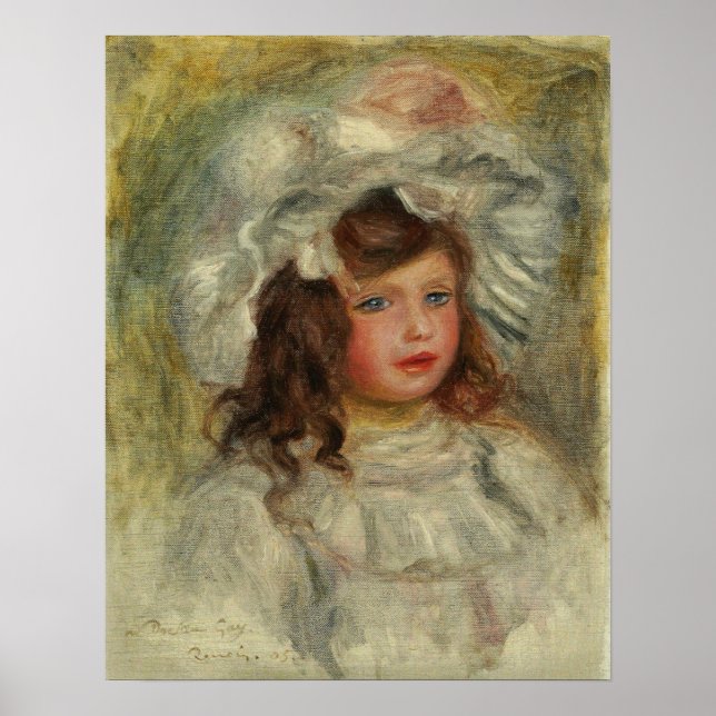 Renoir - Unga flicka på en våning 1905 Poster (Framsidan)