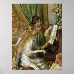 Renoir - Unga flickor på Piano Poster