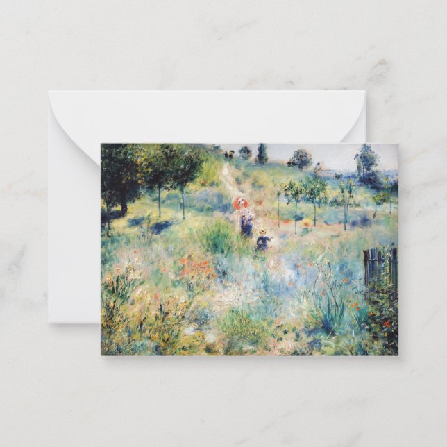 Renoir - Väg som leder genom tallgräs Anteckningskort (Framsida)