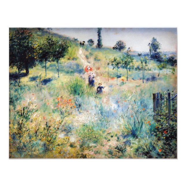 Renoir - Väg som leder genom tallgräs Fototryck (Framsidan)