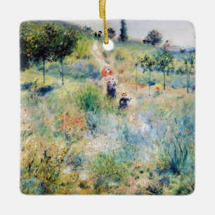 Renoir - Väg som leder genom tallgräs Julgransprydnad Keramik
