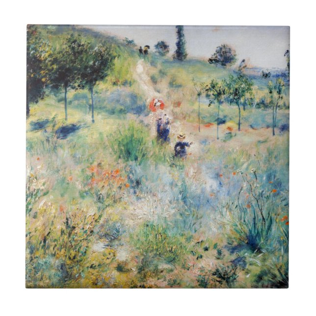 Renoir - Väg som leder genom tallgräs Kakelplatta (Framsidan)
