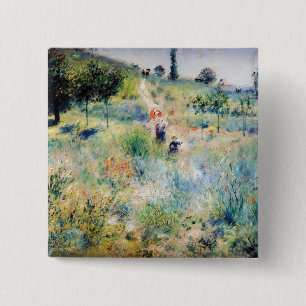 Renoir - Väg som leder genom tallgräs Knapp