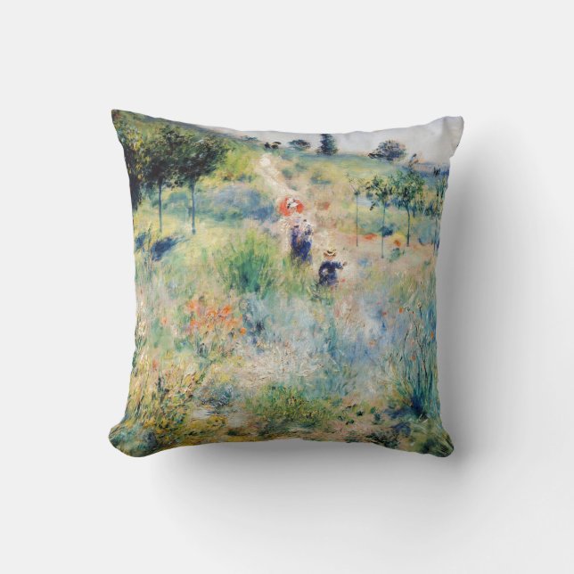 Renoir - Väg som leder genom tallgräs Kudde (Framsida)