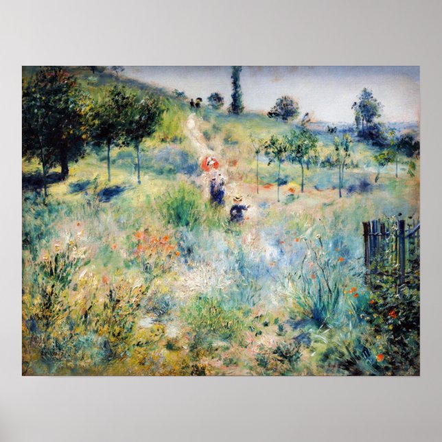 Renoir - Väg som leder genom tallgräs Poster (Framsidan)