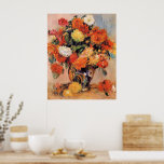 Renoir - Vase of Flowers, 1884, Poster<br><div class="desc">Vase of Flowers, colorful painting by Pierre-Auguste Renoir, 1884.</div>