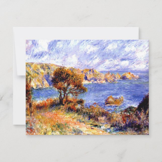 Renoir - View at Guernsey, berömd-tavla Kort (Framsida)