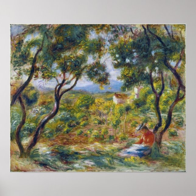Renoir - Vinodlingarna i Cagnes 1908 Poster (Framsidan)