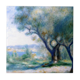 Renoir - Vy över Mourillon Kakelplatta