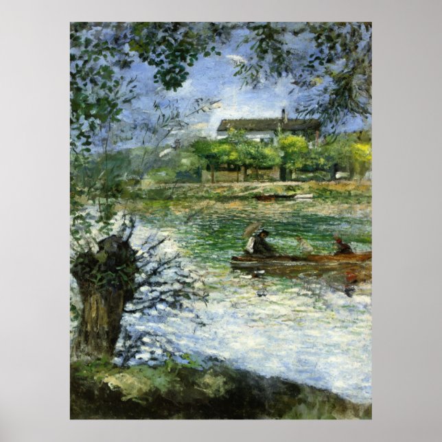 Renoir, Willows och Figurer i en båt Poster (Framsidan)