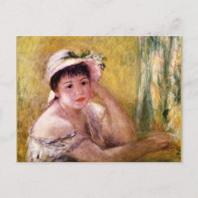Renoir, Woman i en straw Hat Vykort (Framsida)