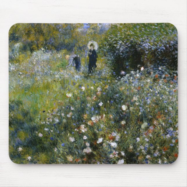 Renoir Woman med Parasol i Garden Fine Art Musmatta (Framsidan)