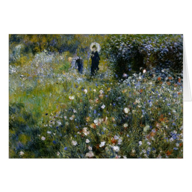 Renoir Woman med Parasol i Garden OBS Kort (Framsidan Horizontal)