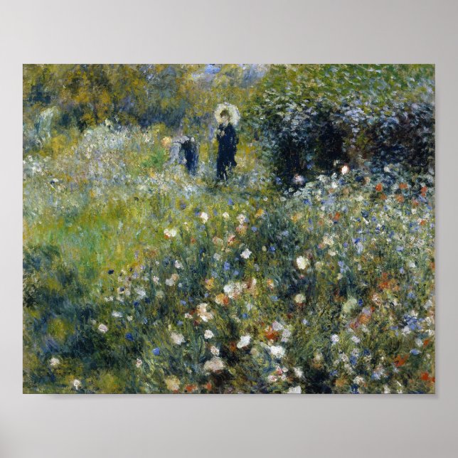 Renoir Woman med Parasol i Garden Poster (Framsidan)