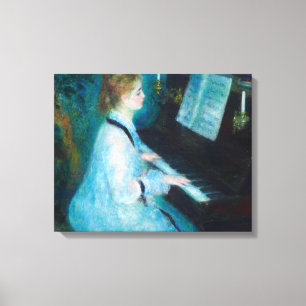 Renoir Woman Piano Musician Canvastryck