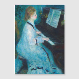 Renoir Woman vid Piano Vintage Impressionist