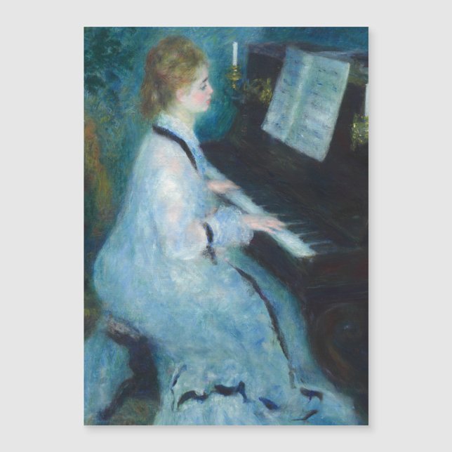 Renoir Woman vid Piano Vintage Impressionist (Framsida)