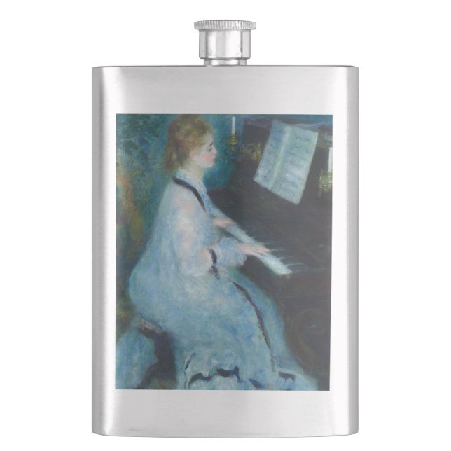 Renoir Woman vid Piano Vintage Impressionist Fickplunta (Framsidan)