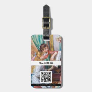 Renoir - Young Girls at at the Piano - QR Code Bagagebricka