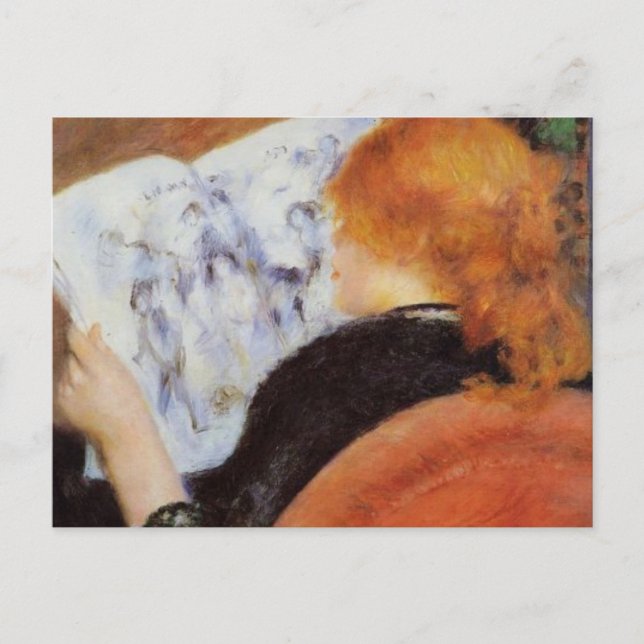Renoir: Young Woman Reading Vykort (Framsida)