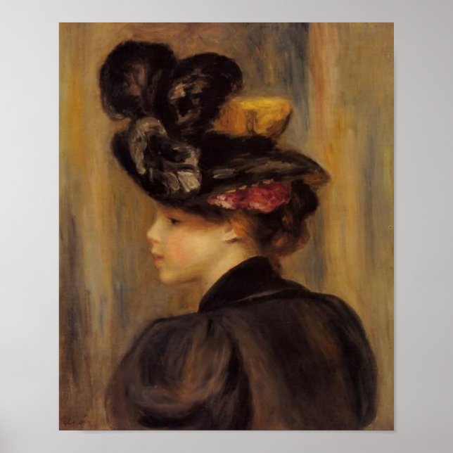 Renoir's A Young Woman Wearing a Black Hat Poster (Framsidan)