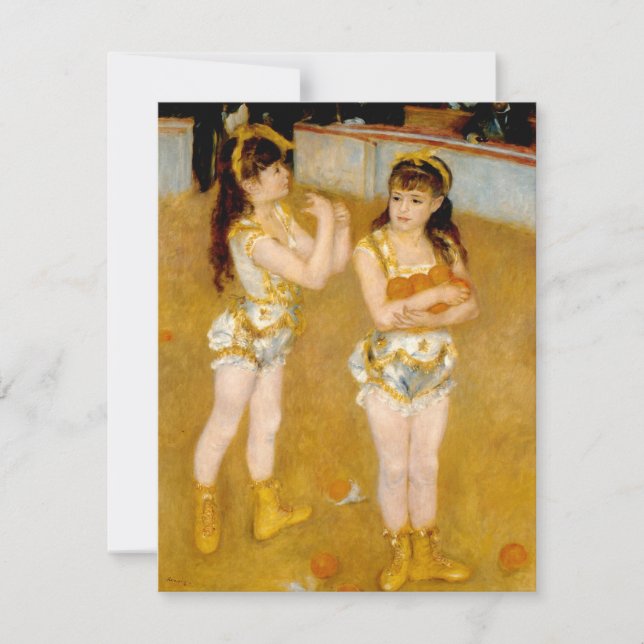 Renoirs Acrobat vid Cirque Fernando (1879) Inbjudningar (Framsida)