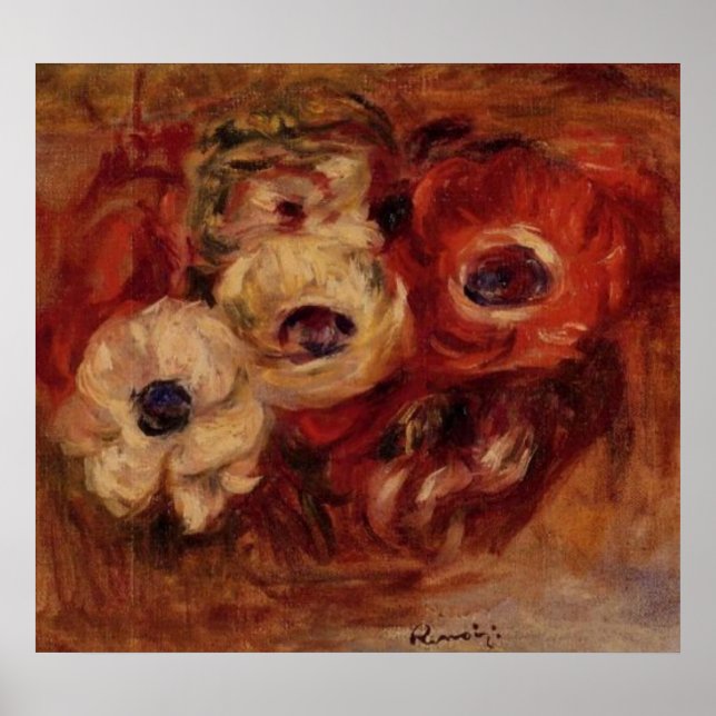 Renoir's Anemones still Life Poster (Framsidan)