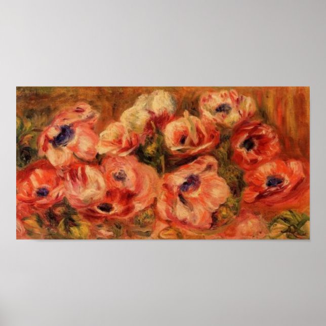 Renoir's Anemones still Life Poster (Framsidan)