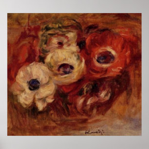 Renoirs anemonstilleben poster
