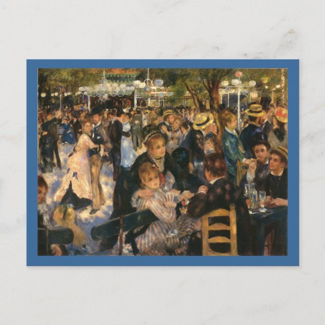 Renoir's Bal du de la Galette (1876) Vykort (Framsida)