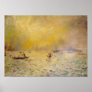 Renoirs beskåda av Venedig dimma Poster
