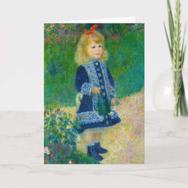 Renoir's Little Girl in Blue with Watering Can Kort (Framsida)