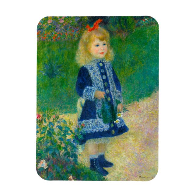 Renoir's Little Girl in Blue with Watering Can Magnet (Vertikal)