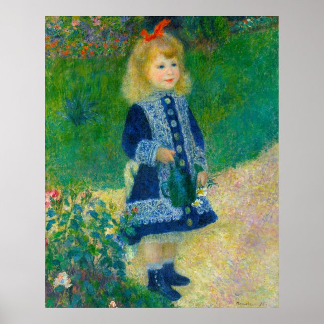 Renoir's Little Girl in Blue with Watering Can Poster (Framsidan)